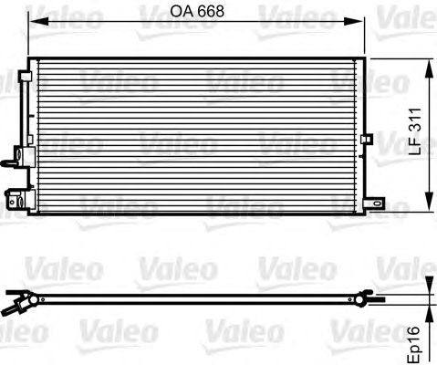 Радиатор кондиционера VALEO 814199