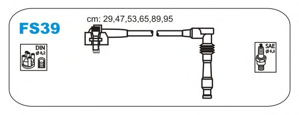 Комплект высоковольтных проводов JANMOR FS39