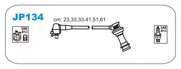 Комплект высоковольтных проводов JANMOR JP134