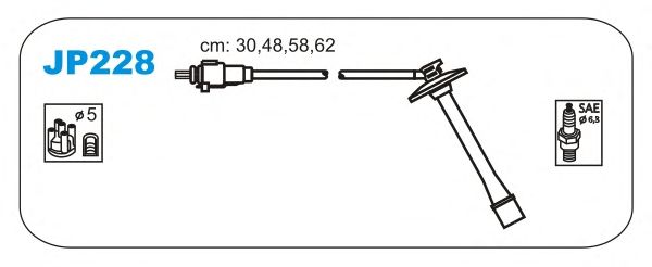Комплект високовольтних проводів JANMOR JP228