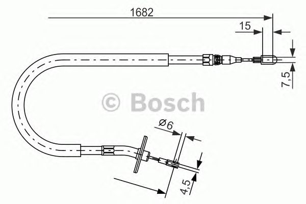Трос ручника BOSCH 1 987 477 703