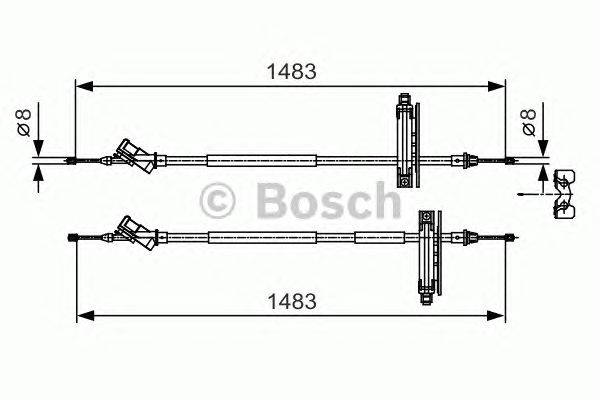 Трос ручника BOSCH 1 987 477 930
