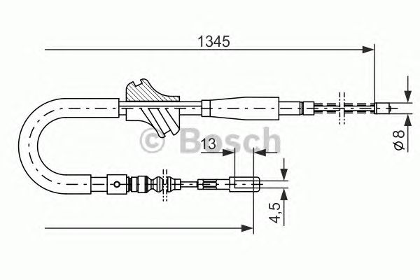 Трос ручника BOSCH 1 987 482 101