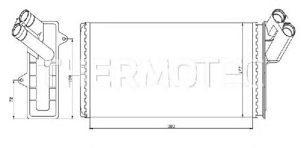 Радиатор отопителя THERMOTEC D6P004TT