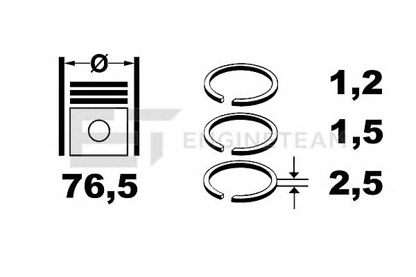 Поршневые кольца ET ENGINETEAM R1006100