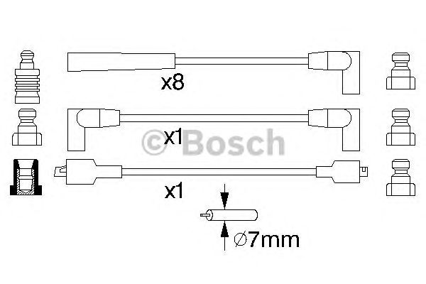 Комплект высоковольтных проводов BOSCH 0 986 357 118