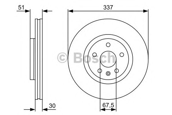 Тормозной диск BOSCH 0 986 479 545