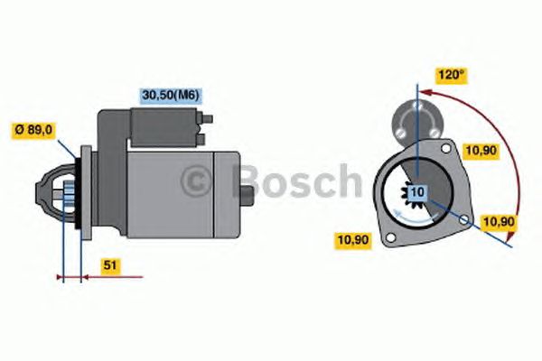 Стартер BOSCH 0 001 231 016