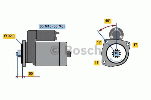 Стартер BOSCH 0 001 261 006