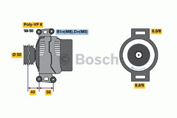Генератор BOSCH 0 124 615 019