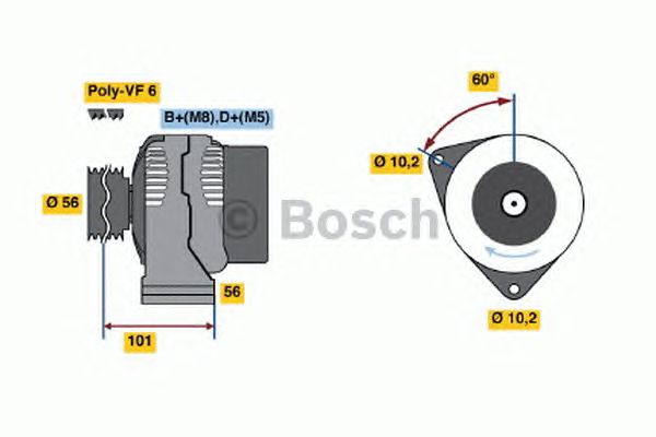 Генератор BOSCH 0 986 041 120