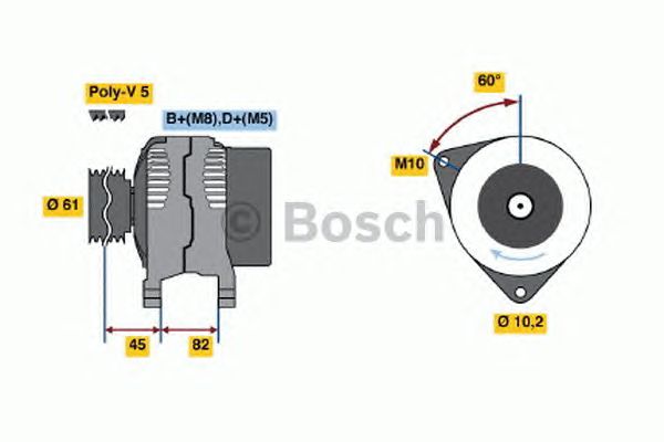 Генератор BOSCH 0 123 320 016