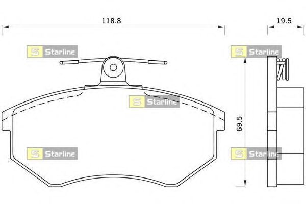 Тормозные колодки STARLINE BD S043