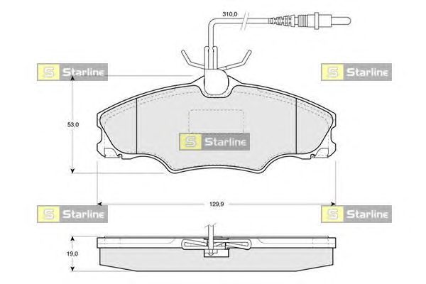 Тормозные колодки STARLINE BD S128