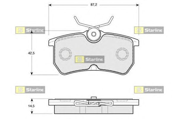 Тормозные колодки STARLINE BD S148
