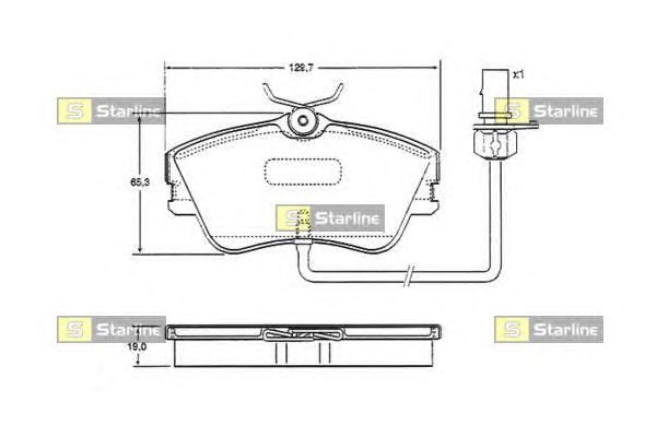 Тормозные колодки STARLINE BD S288
