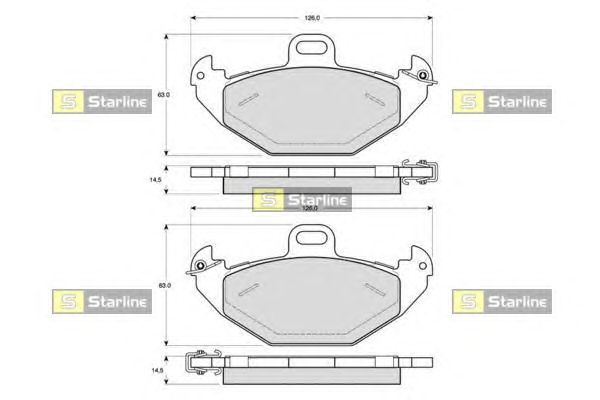 Тормозные колодки STARLINE BD S299