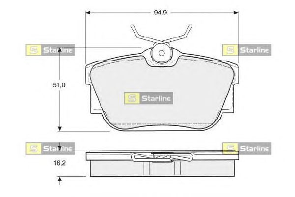Тормозные колодки STARLINE BD S307