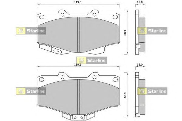 Тормозные колодки STARLINE BD S393