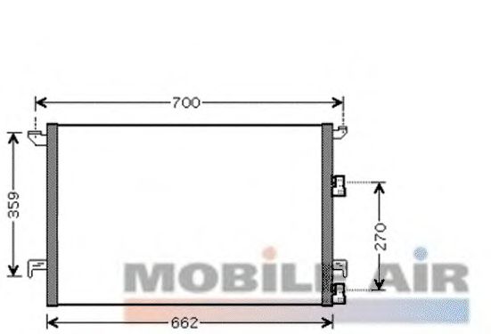 Радиатор кондиционера VAN WEZEL 47005060