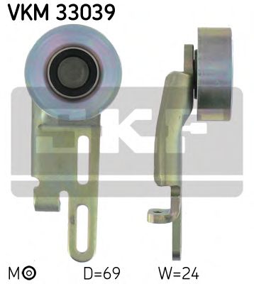 Натяжной ролик поликлинового ремня SKF VKM 33039