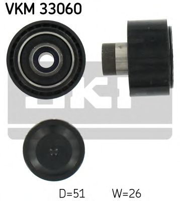 Направляющий / паразитный ролик поликлинового ремня SKF VKM 33060