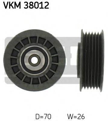 Направляющий / паразитный ролик  поликлинового ремня SKF VKM 38012