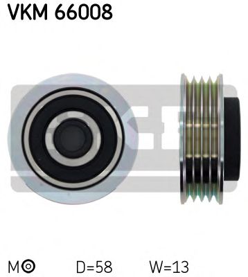 Натяжной ролик поликлинового ремня SKF VKM 66008