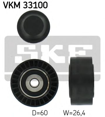 Направляющий / паразитный ролик  поликлинового ремня SKF VKM 33100