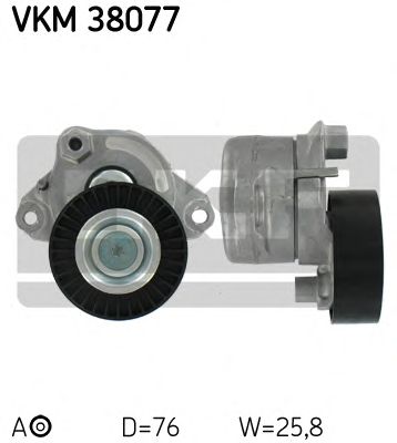 Натяжной ролик поликлинового ремня SKF VKM 38077