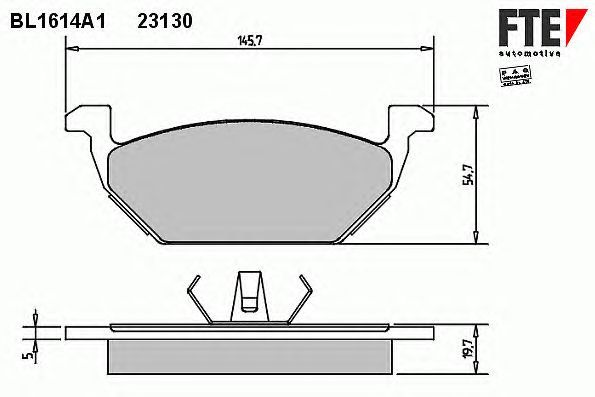 Тормозные колодки FTE BL1614A1