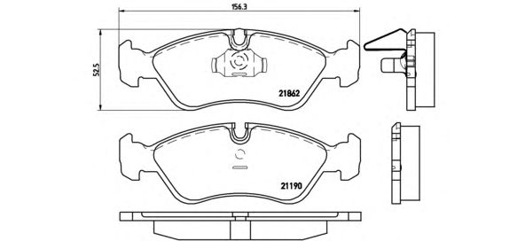 Тормозные колодки BREMBO P 59 017