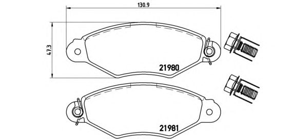 Тормозные колодки BREMBO P 61 098