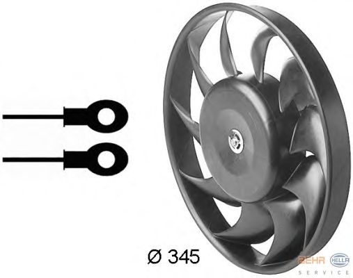 Вентилятор охлаждения HELLA 8EW 009 157-031