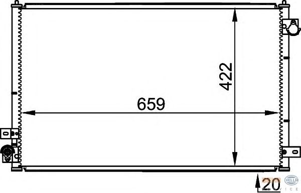 Радиатор кондиционера HELLA 8FC 351 301-231
