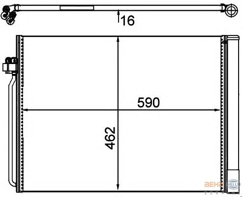 Радиатор кондиционера HELLA 8FC 351 302-491
