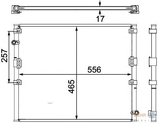 Радиатор кондиционера HELLA 8FC 351 304-071