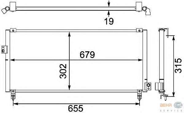Радіатор кондиціонера HELLA 8FC 351 304-161