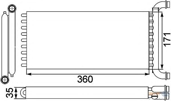 Радіатор опалення HELLA 8FH 351 313-571