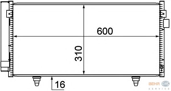 Радіатор кондиціонера HELLA 8FC 351 319-221