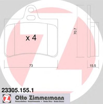 Тормозные колодки ZIMMERMANN 23305.155.1