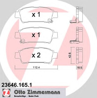 Тормозные колодки ZIMMERMANN 23646.165.1
