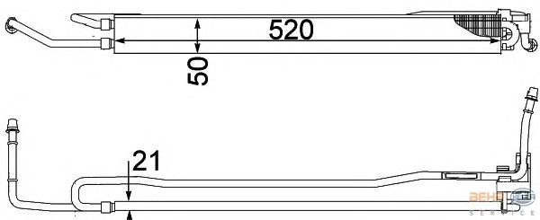 Масляный радиатор, рулевое управление HELLA 8MO 376 755-481