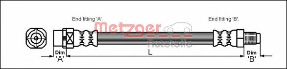 Тормозной шланг METZGER 4110052