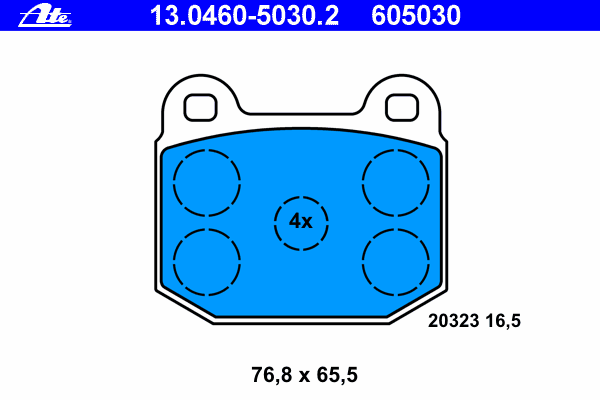 Тормозные колодки ATE 13.0460-5030.2