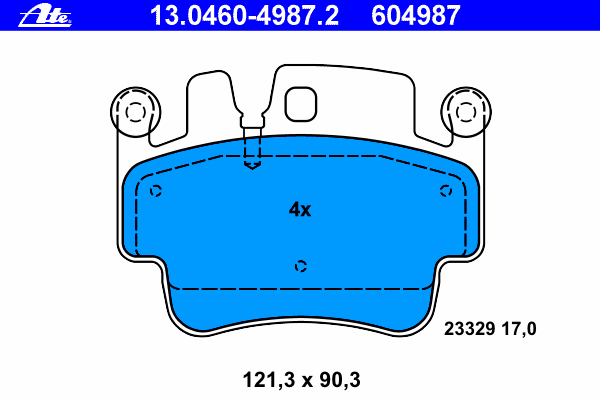 Тормозные колодки ATE 13.0460-4987.2