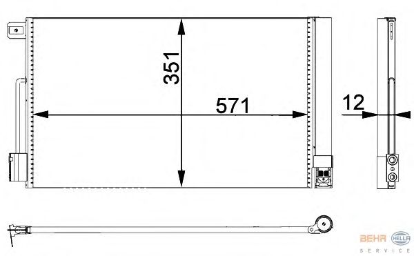 Радиатор кондиционера BEHR HELLA SERVICE 8FC 351 301-651