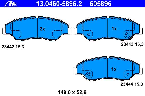 Тормозные колодки ATE 13.0460-5896.2