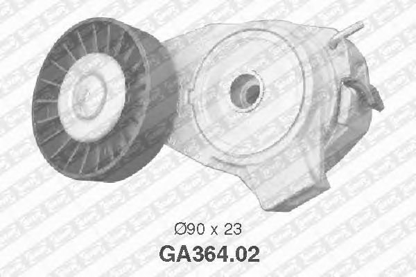 Натяжной ролик поликлинового ремня SNR GA364.02