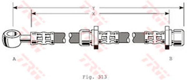 Тормозной шланг TRW PHD318
